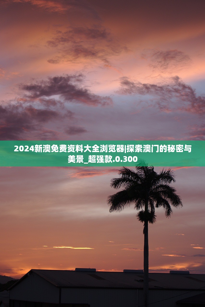 2024新澳免费资料大全浏览器|探索澳门的秘密与美景_超强款.0.300